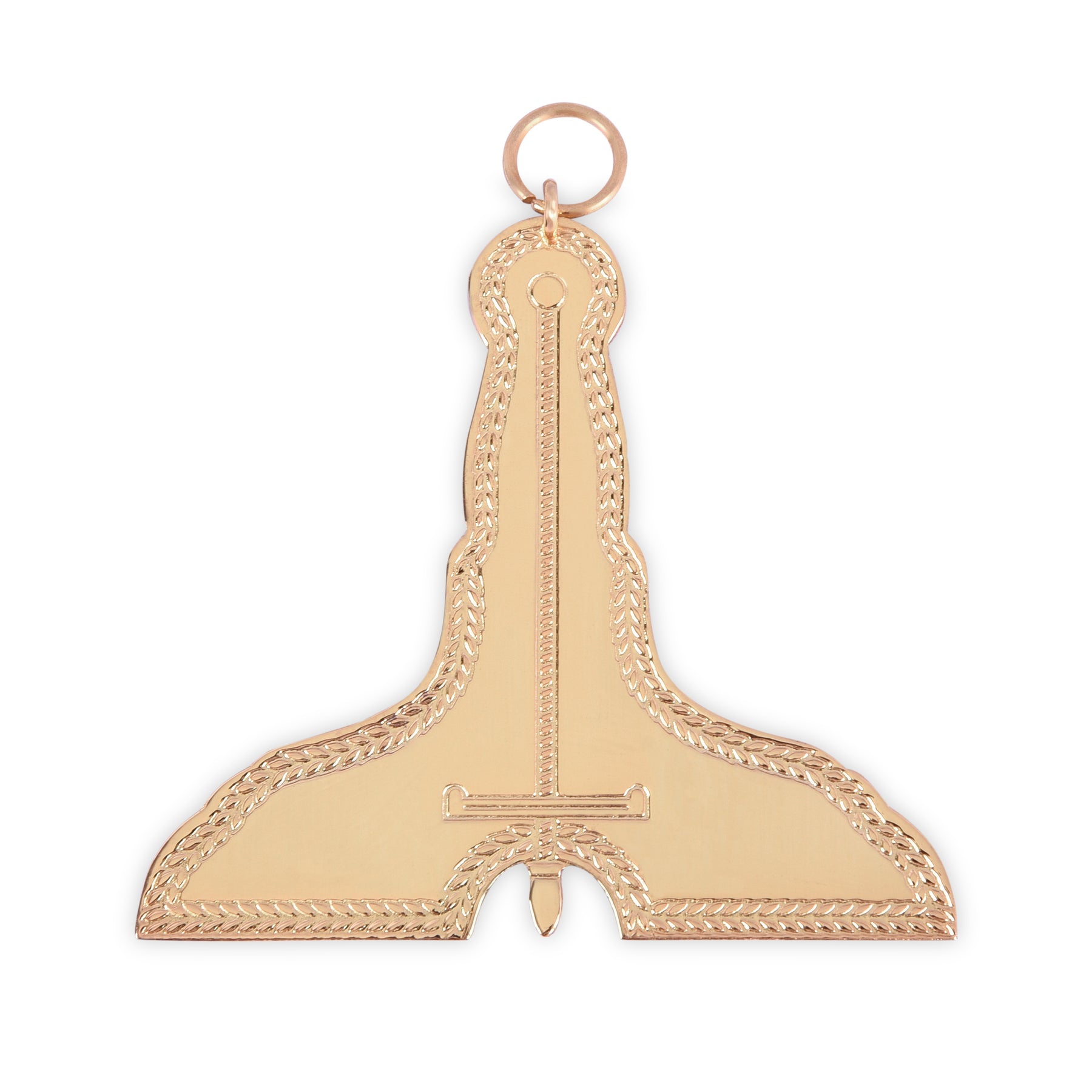 AMD Breast Jewel - Gold Plated With Green Ribbon - Bricks Masons