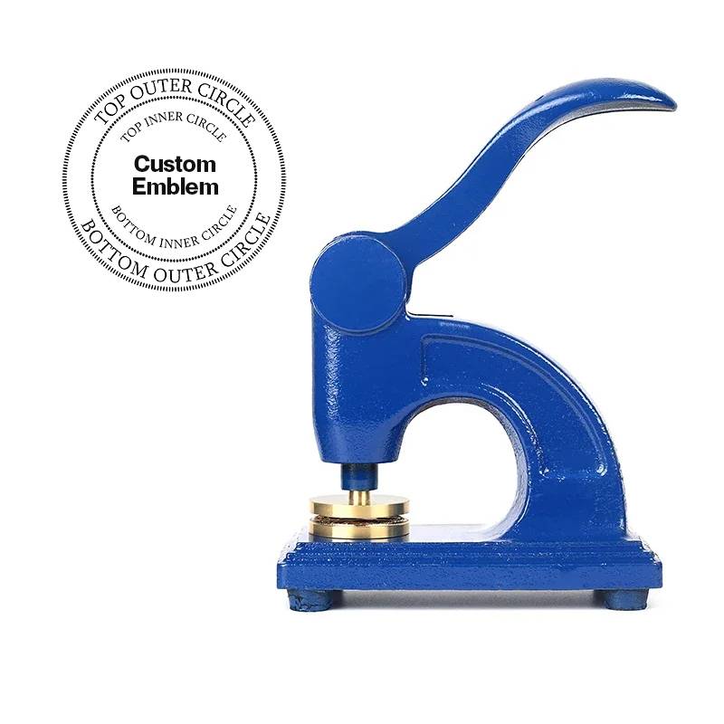 Emulation Rite Seal Press - Long Reach Blue Color With Customizable Stamp - Bricks Masons