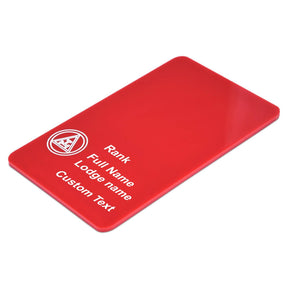 Royal Arch Chapter Pocket Square - Red Plastic Fabric Customizable