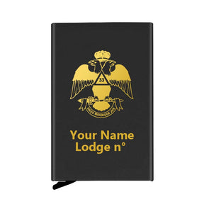 33rd Degree Scottish Rite Credit Card Holder - Wings Down Various Colors - Bricks Masons