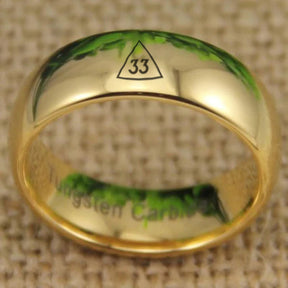 33rd Degree Scottish Rite Ring - Gold Color - Bricks Masons