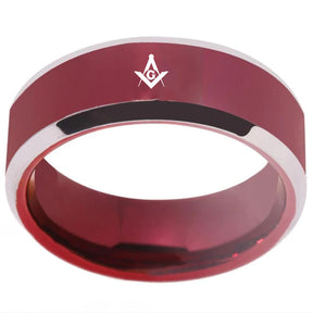 Master Mason Blue Lodge Ring - Red Color - Bricks Masons