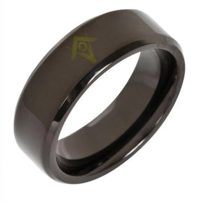 Master Mason Blue Lodge Ring - Tungsten carbide - Bricks Masons