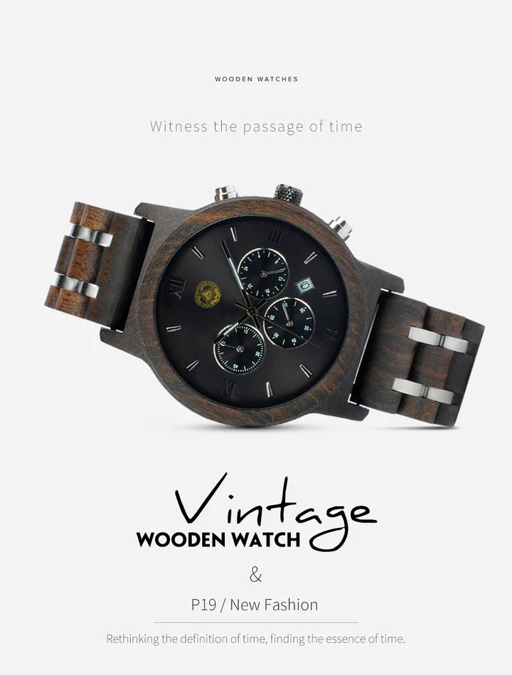 Grand Master Blue Lodge Wristwatch - Various Wood Colors - Bricks Masons