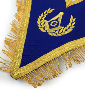 Master Mason Blue Lodge Regalia Set - Royal Blue & Gold Machine Embroidery - Bricks Masons