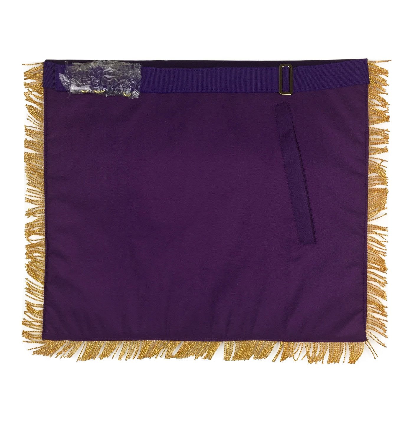 Past Master Blue Lodge Apron - Royal Purple Velvet with Gold Fringe - Bricks Masons