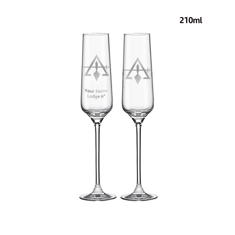 Council Champagne Flute - 2 Pieces Set - Bricks Masons