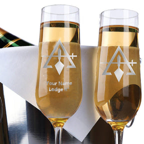 Council Champagne Flute - 2 Pieces Set - Bricks Masons