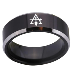 Council  Ring - Black Tungsten - Bricks Masons