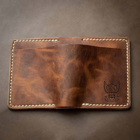 33rd Degree Scottish Rite Wallet - Wings Up Handmade Leather - Bricks Masons
