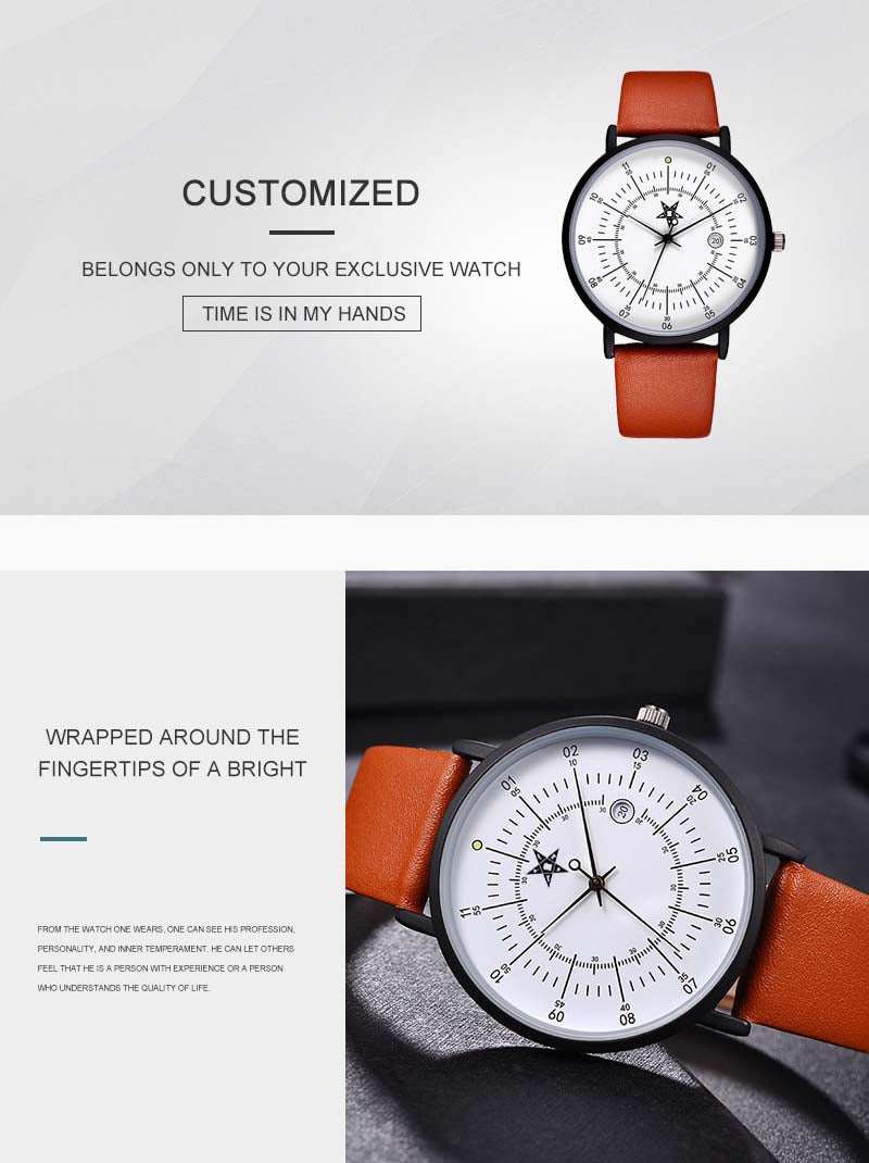 OES Wristwatch - Leather Straps - Bricks Masons