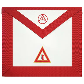 Principal Sojourner Royal Arch Chapter Apron - Red Machine Embroidery - Bricks Masons