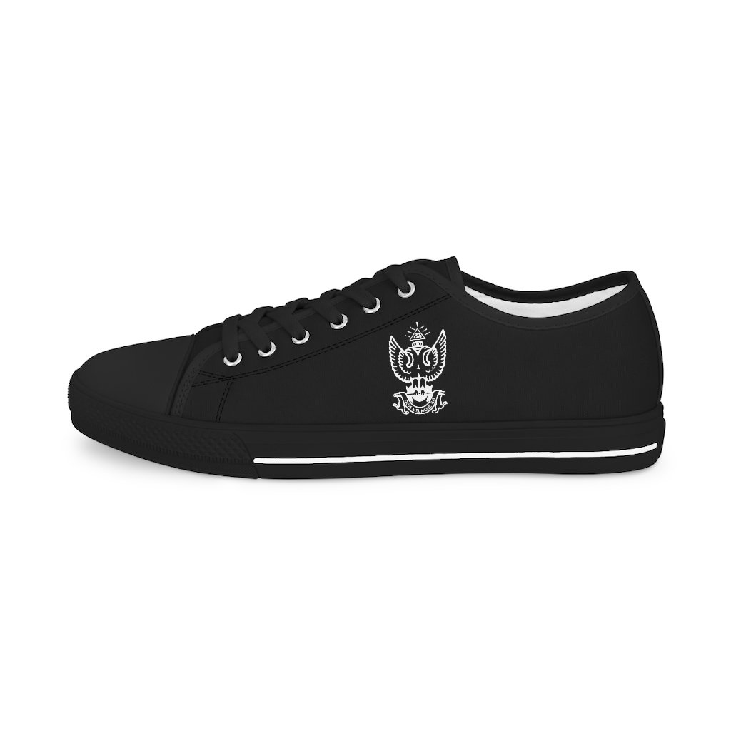 33rd Degree Scottish Rite Sneaker - Wings Up Low Top Black & White - Bricks Masons