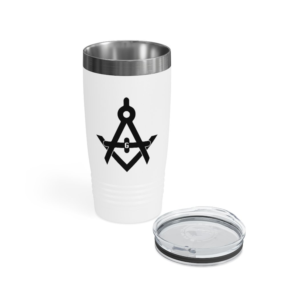 Master Mason Blue Lodge Ringneck Tumbler - Various Colors Square & Compass G - Bricks Masons