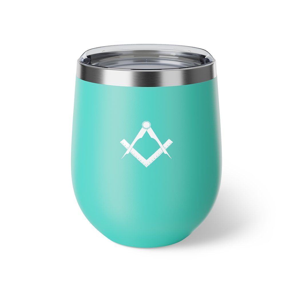 Master Mason Blue Lodge Vacuum Cup - 12oz Square & Compass - Bricks Masons