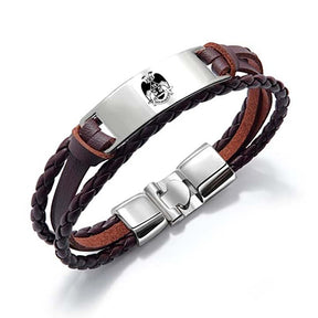 32nd Degree Scottish Rite Bracelet - Wings Down Black & Brown - Bricks Masons