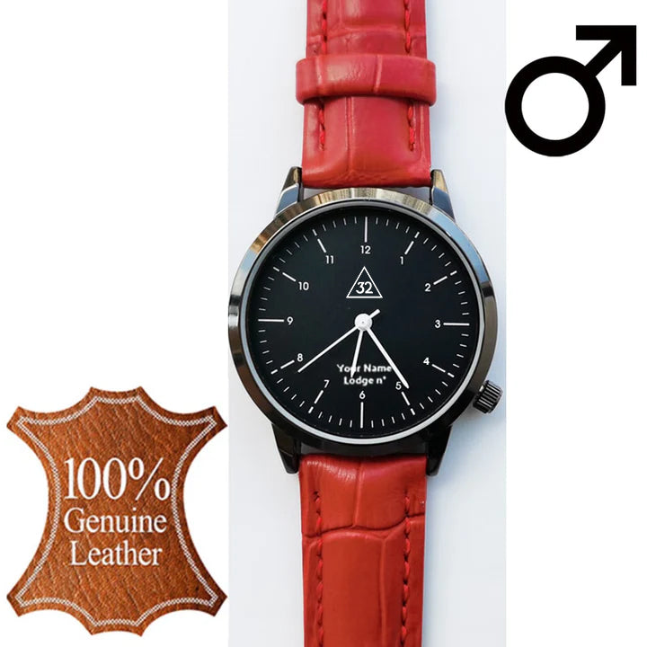 32nd Degree Scottish Rite Wristwatch - Various Colors - Bricks Masons