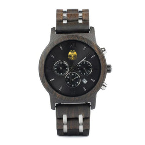 32nd Degree Scottish Rite Wristwatch - Wings Down Various Wood Colors - Bricks Masons