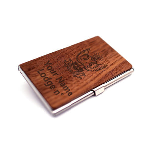33rd Degree Scottish Rite Business Card Holder - Wings Up RFID Protection - Bricks Masons