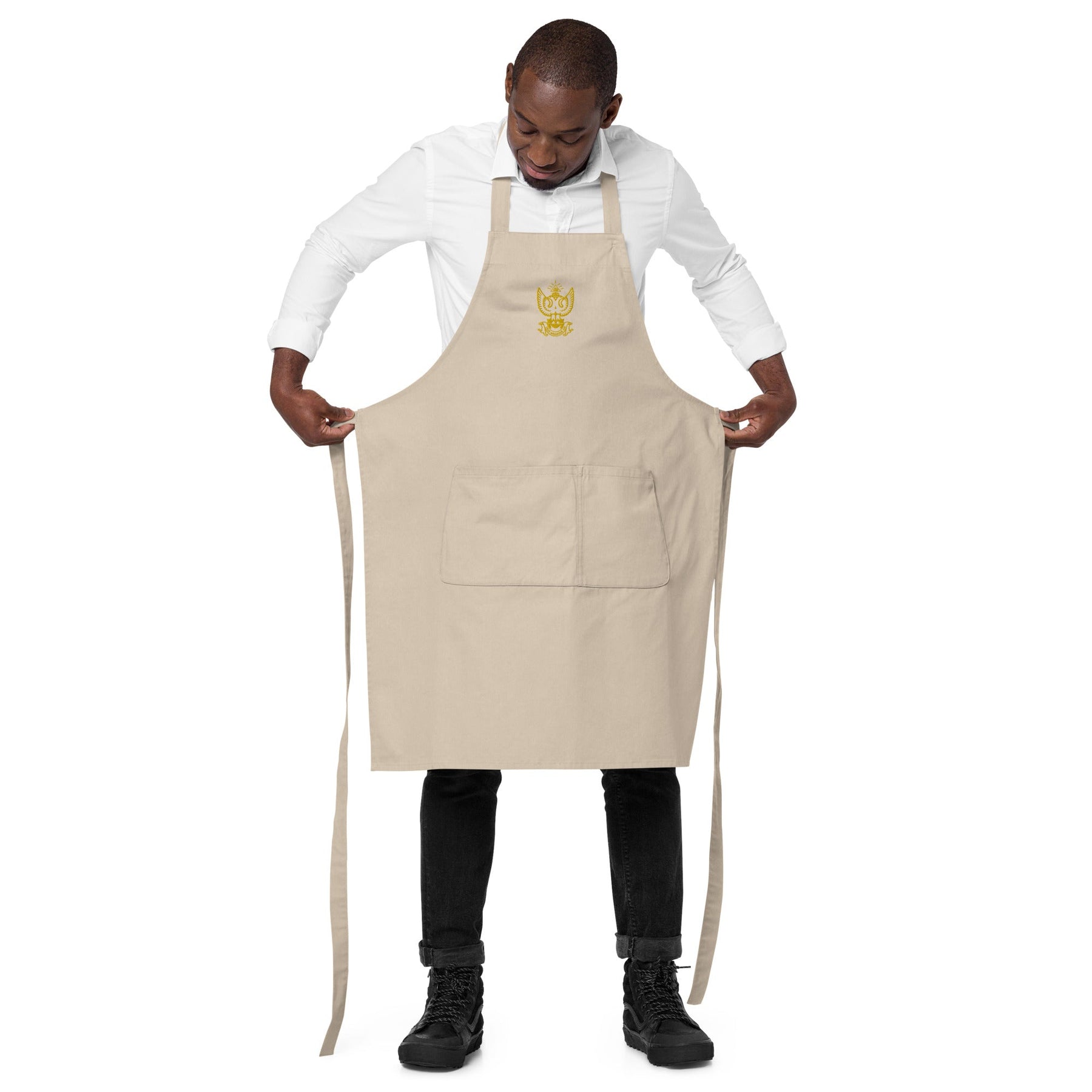 33rd Degree Scottish Rite Kitchen Apron - Wings Up Various Organic Cotton Colors - Bricks Masons