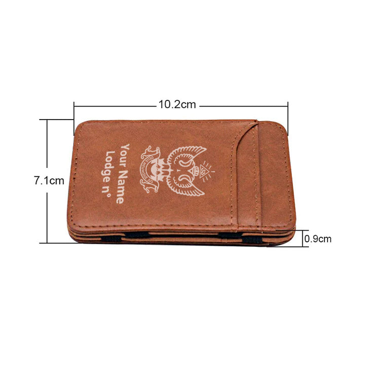 33rd Degree Scottish Rite Wallet - Wings Up Black & Brown - Bricks Masons