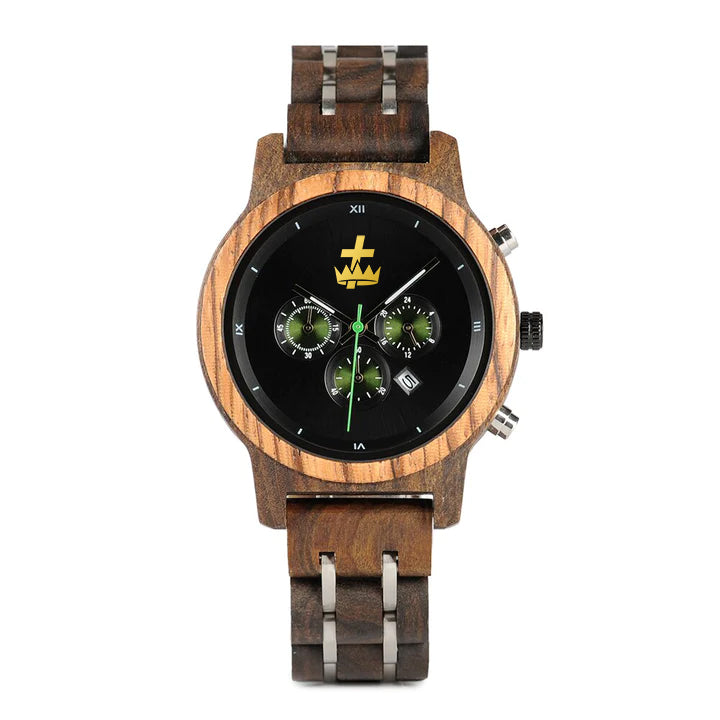 Knights Templar Commandery Wristwatch - Various Wood Colors - Bricks Masons