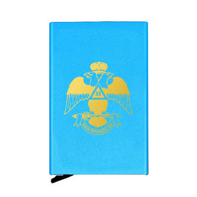 33rd Degree Scottish Rite Credit Card Holder - Wings Down Various Colors - Bricks Masons