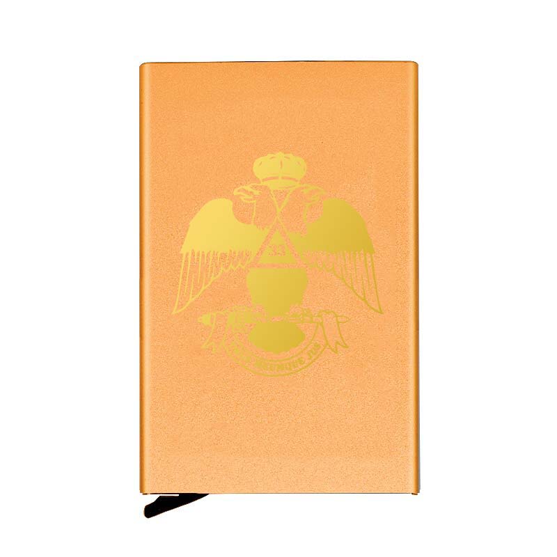 33rd Degree Scottish Rite Credit Card Holder - Wings Down Various Colors - Bricks Masons