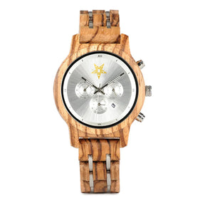 OES Wristwatch - Various Wood Colors - Bricks Masons