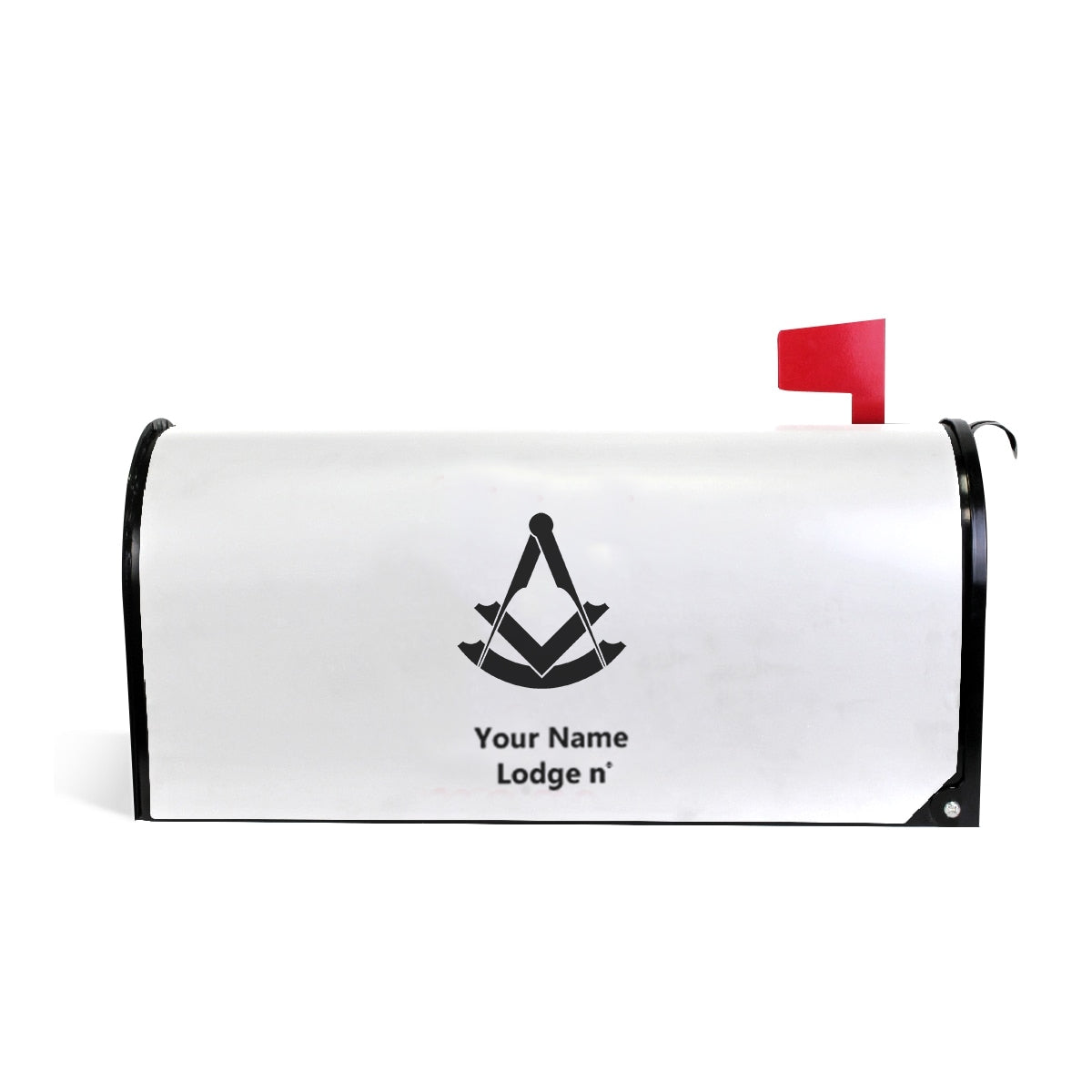 Past Master Blue Lodge Mailbox Cover - Magnetic & Waterproof - Bricks Masons