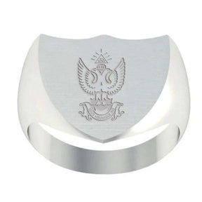 33rd Degree Scottish Rite Ring - Wings Up Sterling Silver - Bricks Masons