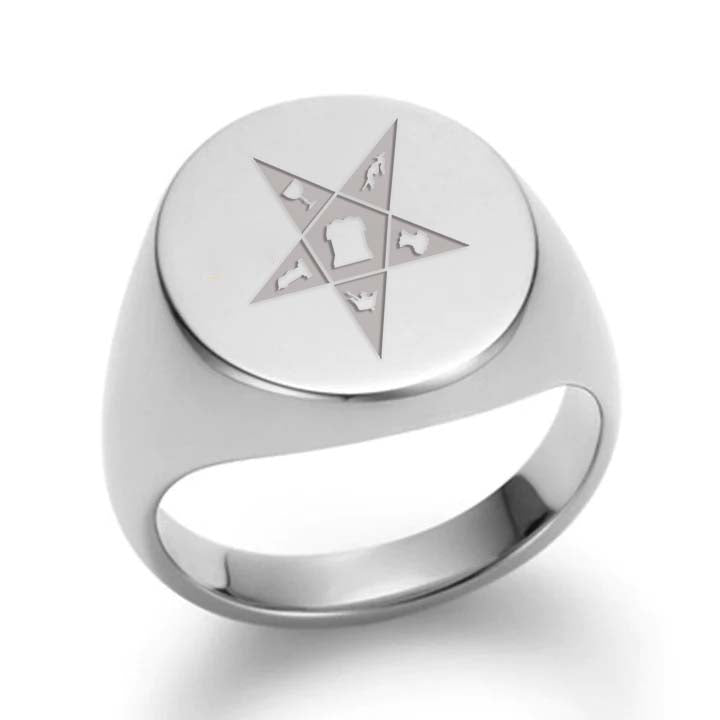OES Ring - Sterling Silver - Bricks Masons