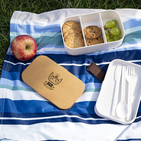 33rd Degree Scottish Rite Lunch Box - Wings Up Wooden Lid - Bricks Masons