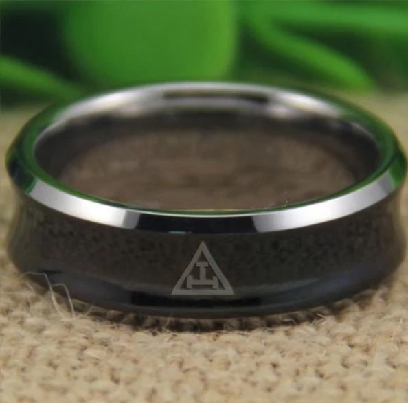 Royal Arch Chapter Ring - Black Silver Edges - Bricks Masons