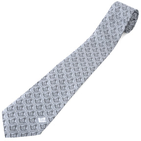 Master Mason Blue Lodge Necktie - Gray Square & Compass G Emblem - Bricks Masons