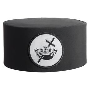 Knights Templar Commandery Crown Cap - Black With White Patch - Bricks Masons