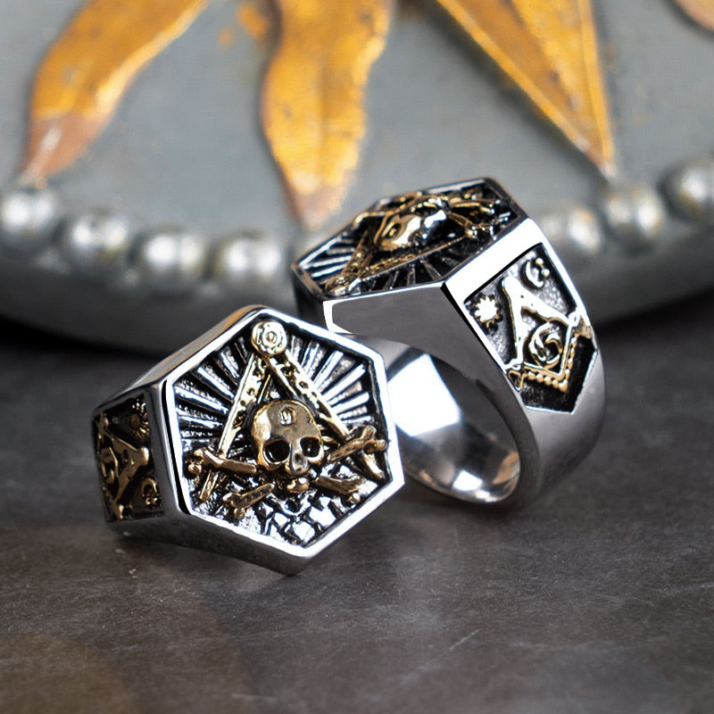 Widows Sons Ring - Stainless Steel - Bricks Masons