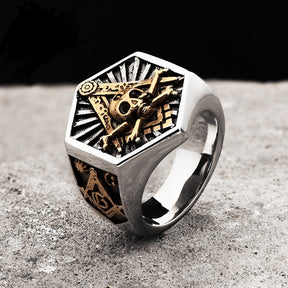 Widows Sons Ring - Stainless Steel - Bricks Masons