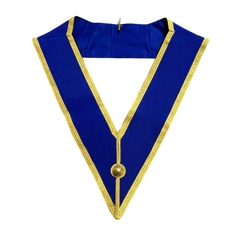 Provincial Craft English Regulation Collar - Royal Blue with Gold Braid - Bricks Masons