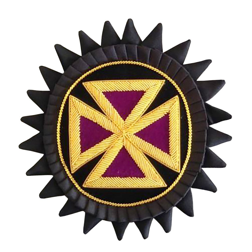 Knights Templar Chapeau Rosettes - Bullion Embroidery - Bricks Masons