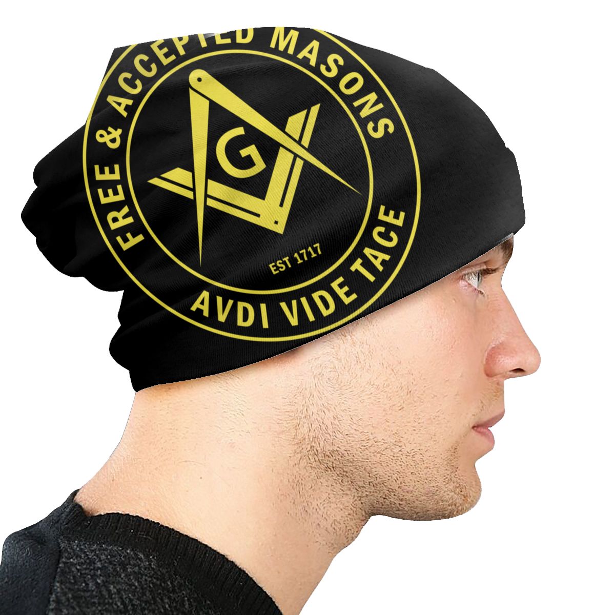 Master Mason Blue Lodge Beanie - Warm Winter Cap - Bricks Masons