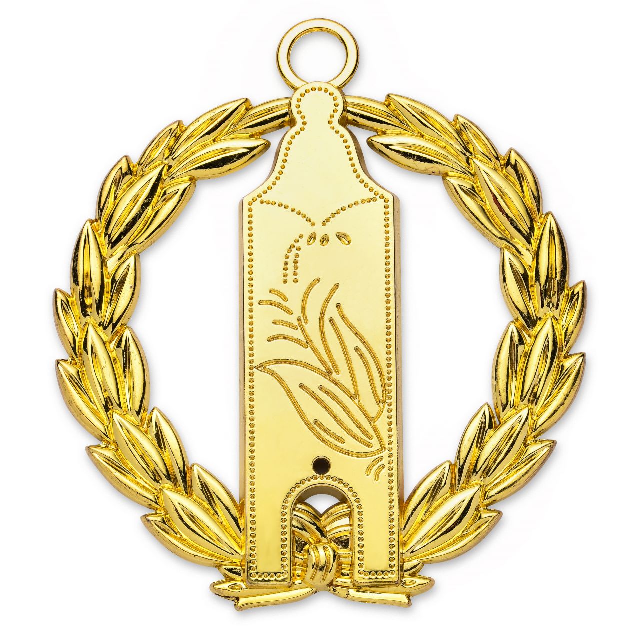Grand Junior Warden Blue Lodge Officer Collar Jewel - Gold Plated - Bricks Masons