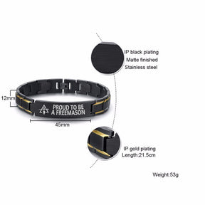 Council Bracelet - Stainless Steel - Bricks Masons