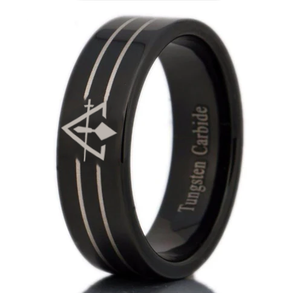Council  Ring - Black Tungsten - Bricks Masons