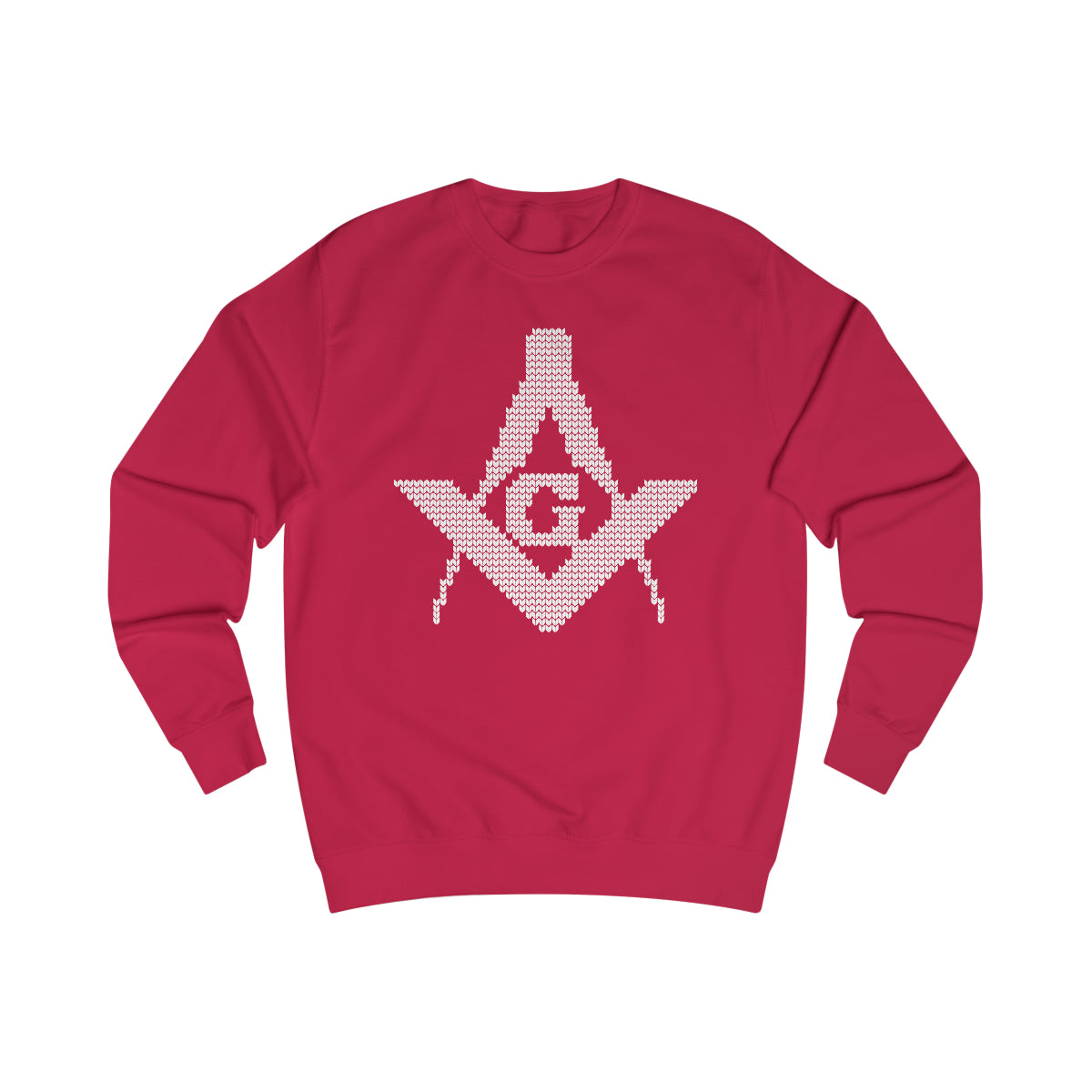 Master Mason Blue Lodge Sweatshirt - Black Christmas Ugly Square and Compass G - Bricks Masons