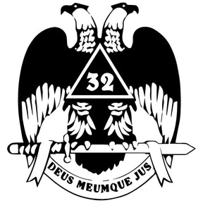 Handmade Leather 32nd Degree Scottish Rite Wallet - Wings Down Light & Dark Brown - Bricks Masons