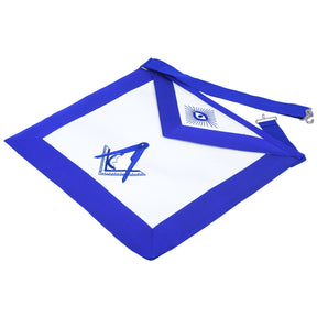 Junior Deacon Blue Lodge Officer Apron - Machine Embroidery - Bricks Masons