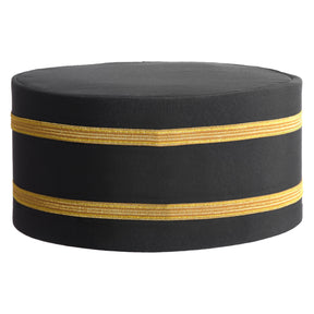 Knights Templar Commandery Crown Cap - White Patch With Double Braid - Bricks Masons