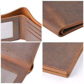Knights Templar Commandery Wallet - Genuine Leather Bifold - Bricks Masons