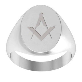 Master Mason Blue Lodge California Regulation Ring - Sterling Silver - Bricks Masons